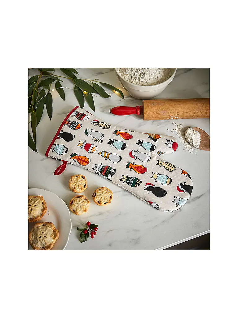 ULSTER WEAVERS | Guanto da forno CHRISTMAS CATS IN WAITING | Multicolore