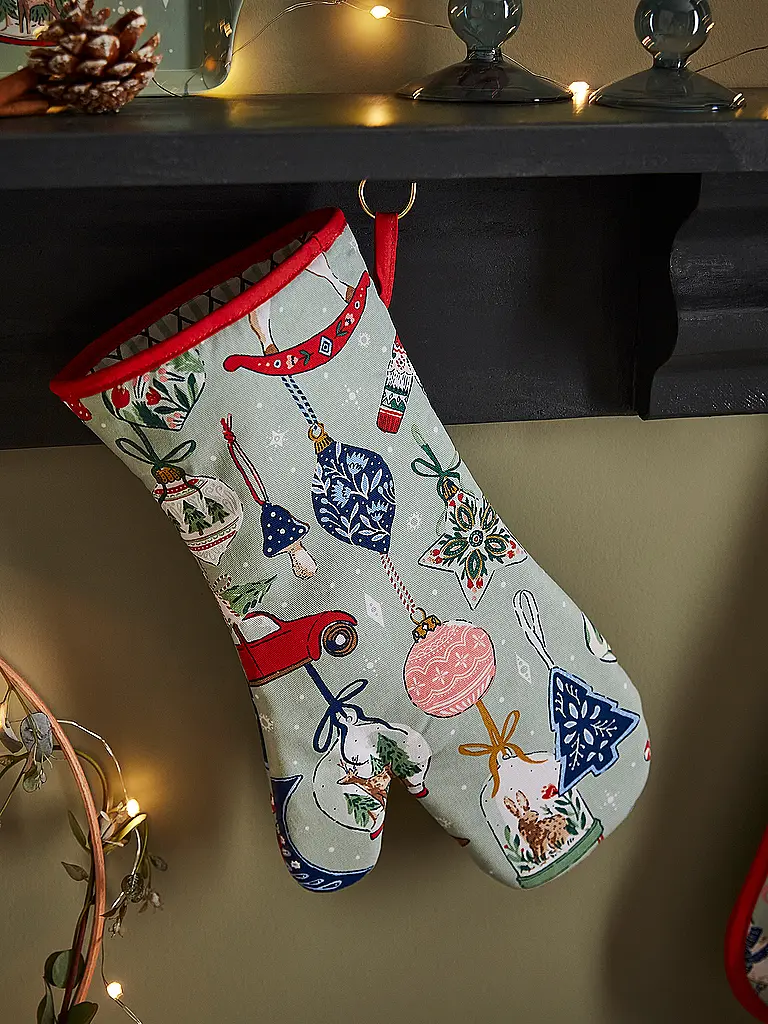 ULSTER WEAVERS | Guanto da forno CHRISTMAS ORNAMENT | Menta