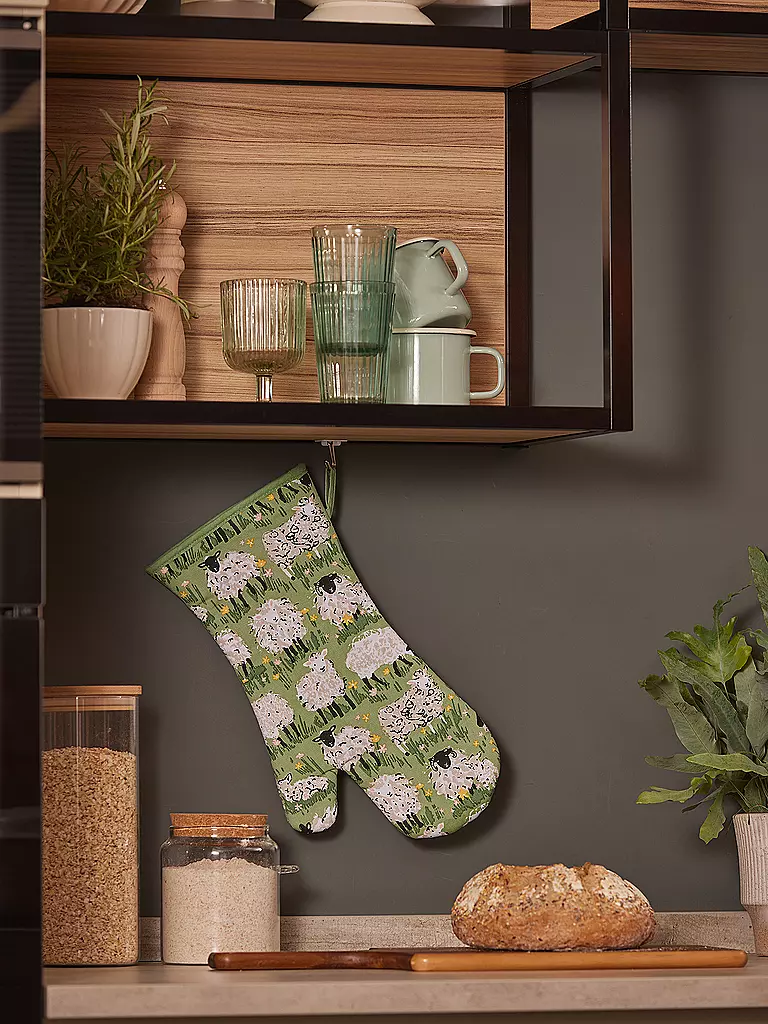 ULSTER WEAVERS | Guanto da forno Woolly Sheep | Verde chiaro