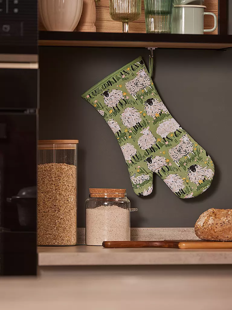 ULSTER WEAVERS | Guanto da forno Woolly Sheep | Verde chiaro