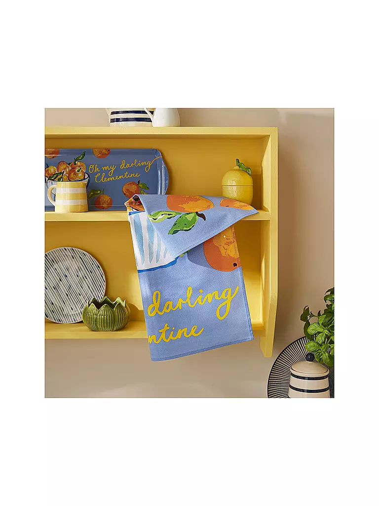 ULSTER WEAVERS | Strofinaccio 45x75cm Summer Fruits Clementine | Blu chiaro