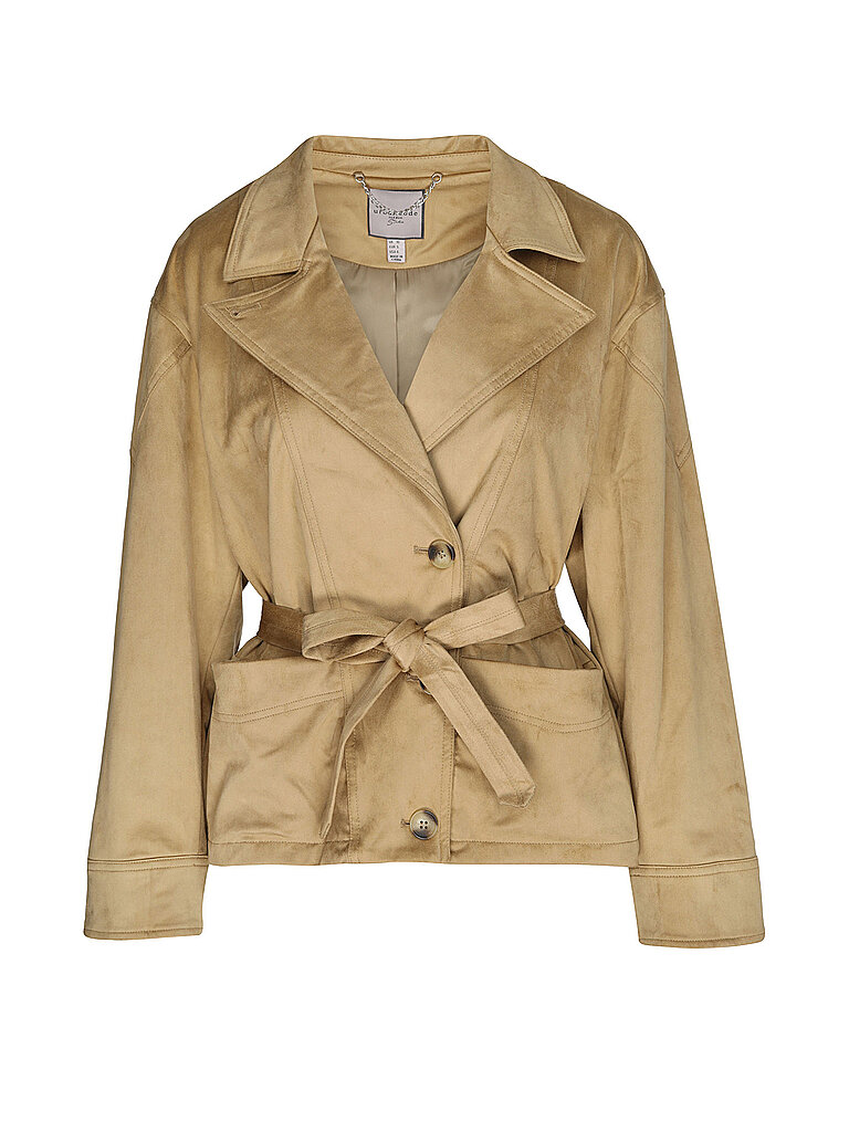 Blazer effetto pelle marrone chiaro L