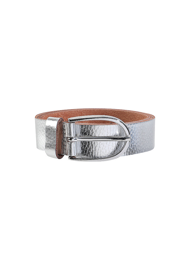 Cintura in pelle argento 105