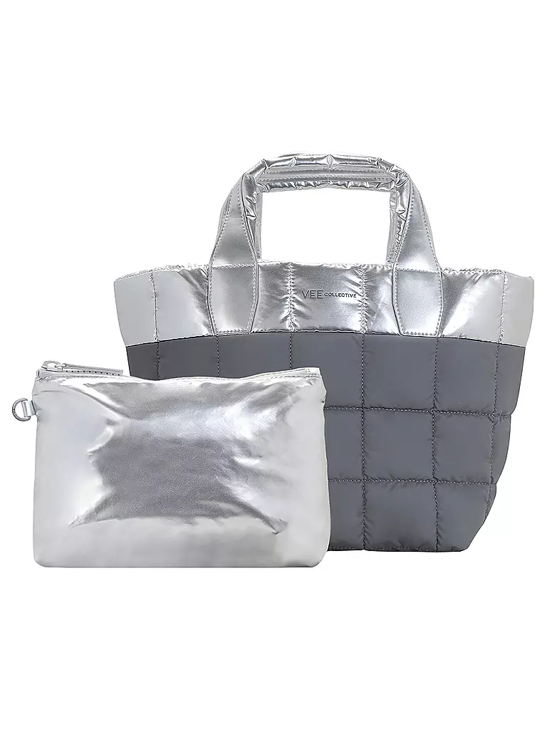 VEE COLLECTIVE | Borsa - Shopper PORTER TOTE Small | Argento