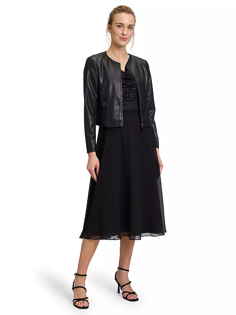 VERA MONT | Giacca effetto pelle | Nero
