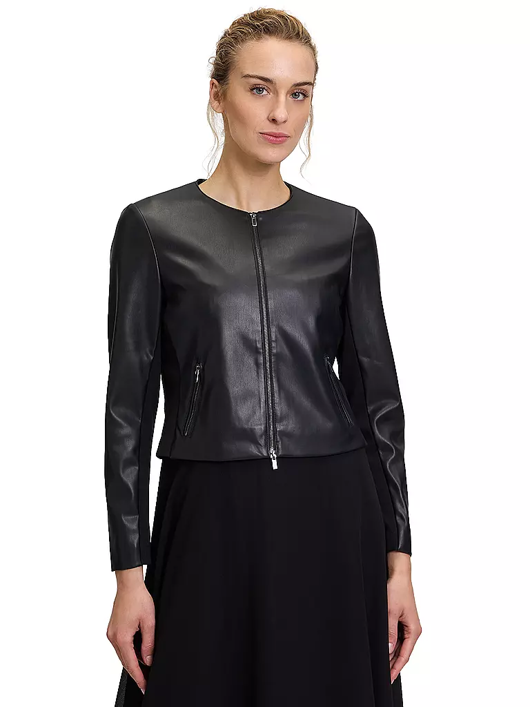 VERA MONT | Giacca effetto pelle | Nero