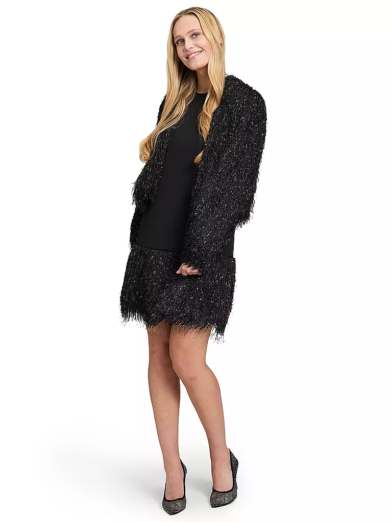 VERA MONT | Giacca effetto pelliccia | Nero