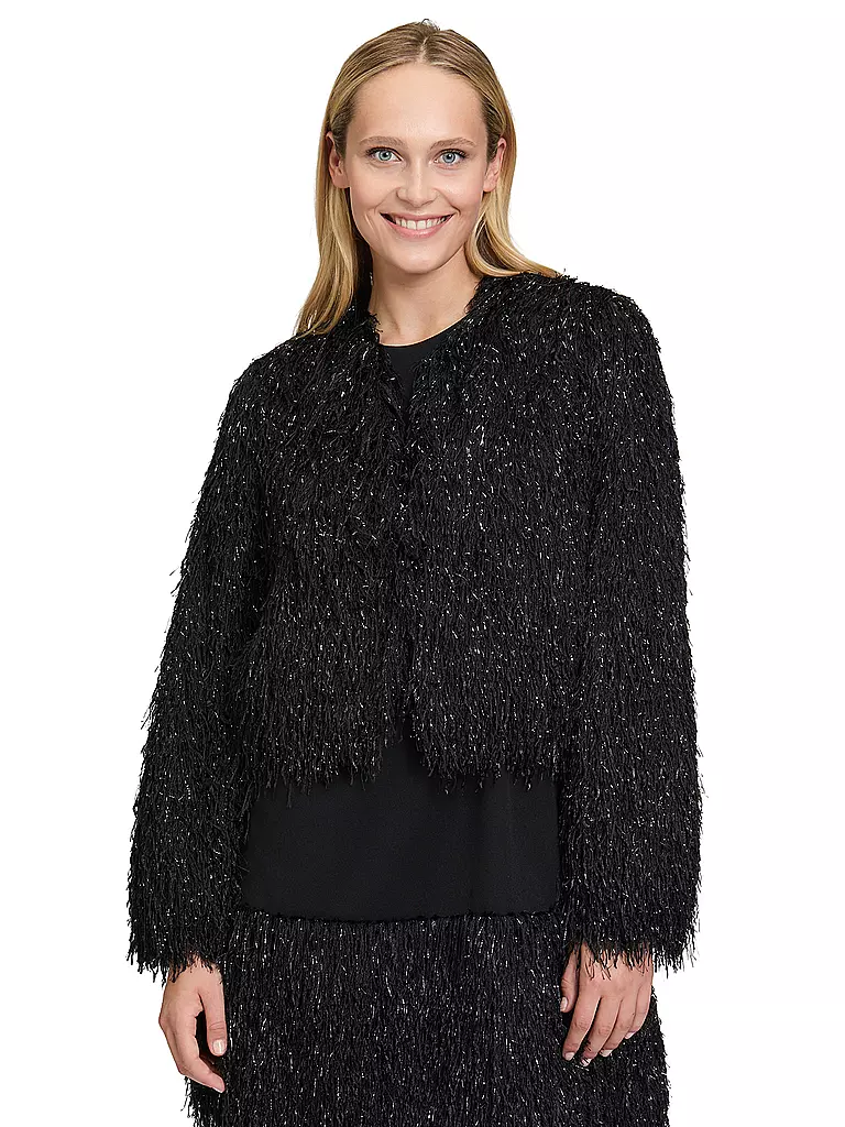 VERA MONT | Giacca effetto pelliccia | Nero