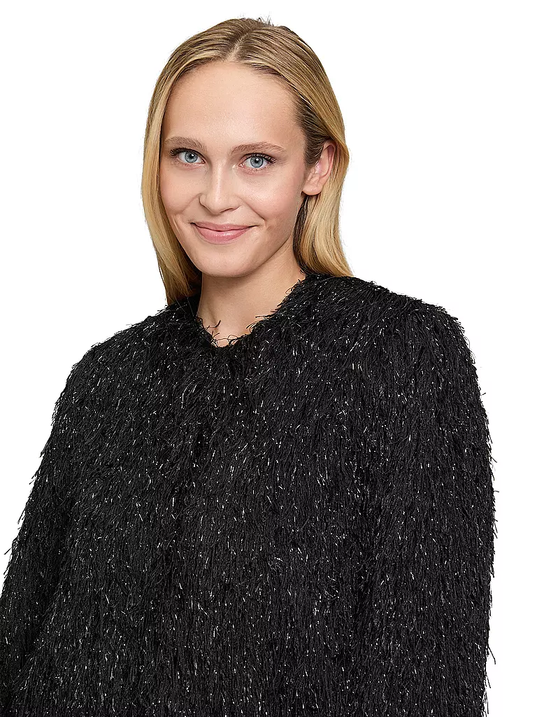 VERA MONT | Giacca effetto pelliccia | Nero