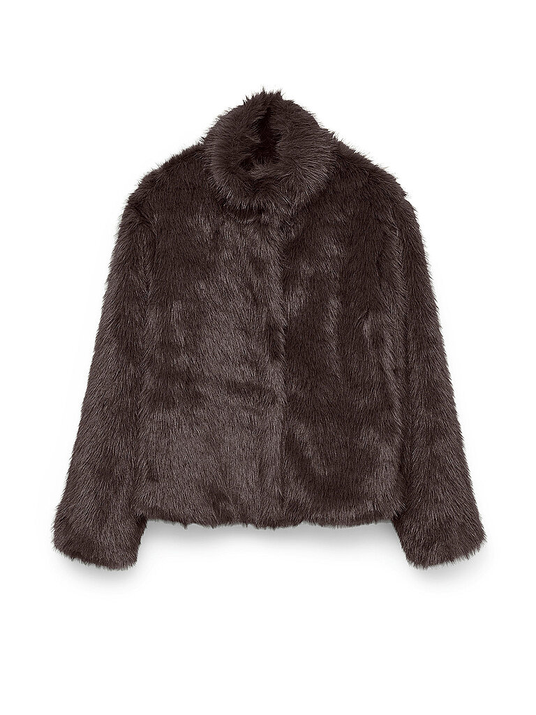 VERO MODA Giacca in pelliccia sintetica VMMONROE marrone | L