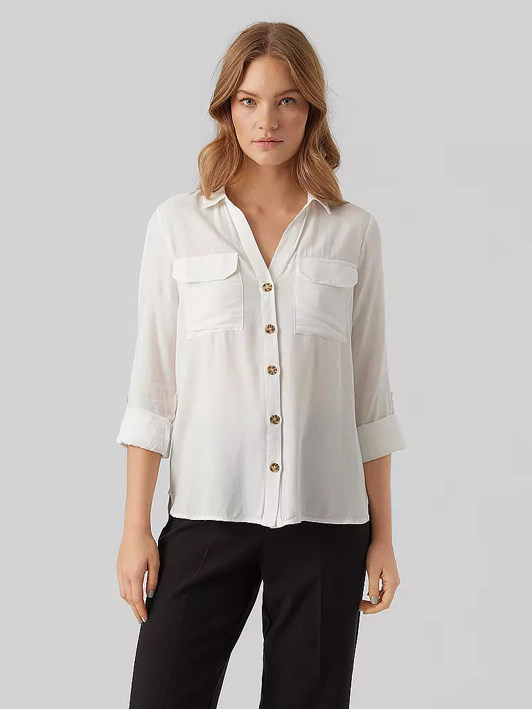 VERO MODA | Blusa a maniche lunghe VMBUMPY | Bianco