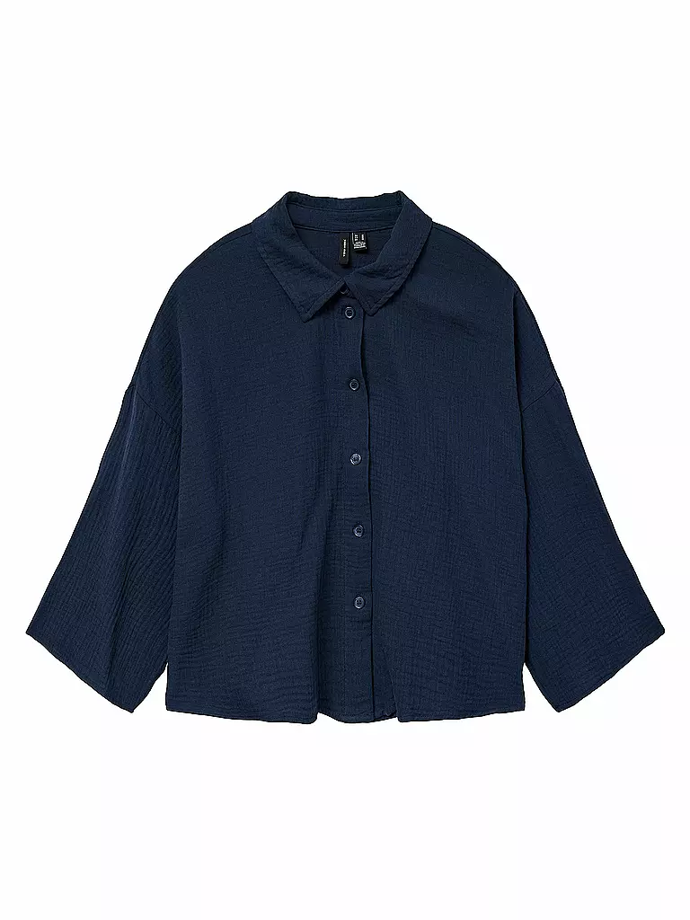 VERO MODA | Blusa-camicia VMNATALI CROP | Blu scuro