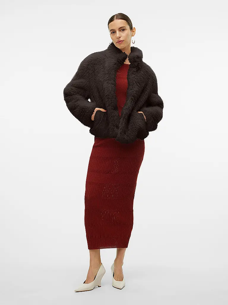 VERO MODA | Giacca in pelliccia sintetica VMMONROE | Marrone