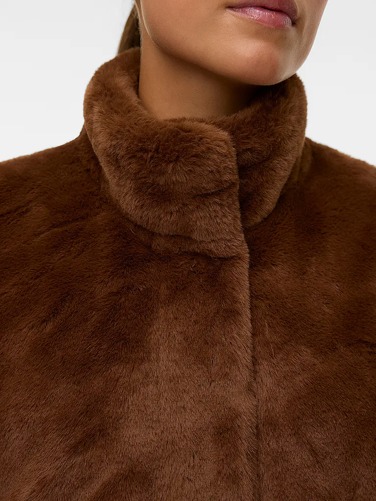 VERO MODA | Gilet in Pelliccia Sintetica VMSONJAPOPPY | Marrone