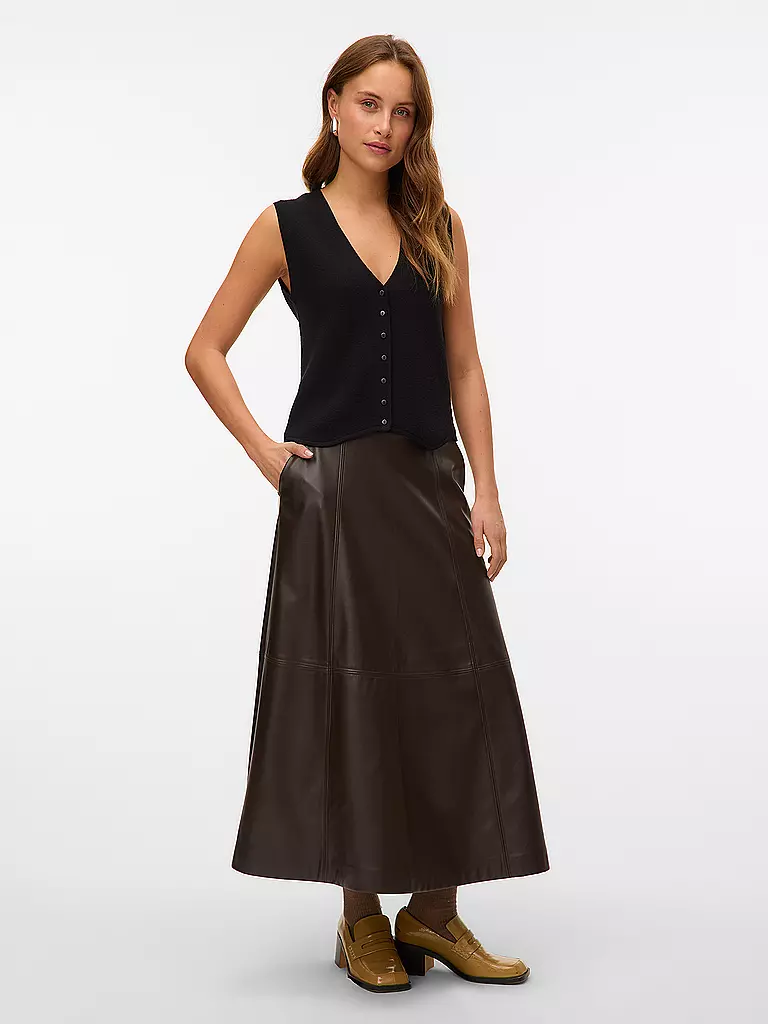 VERO MODA | Gonna in similpelle VMOLIVE | Marrone