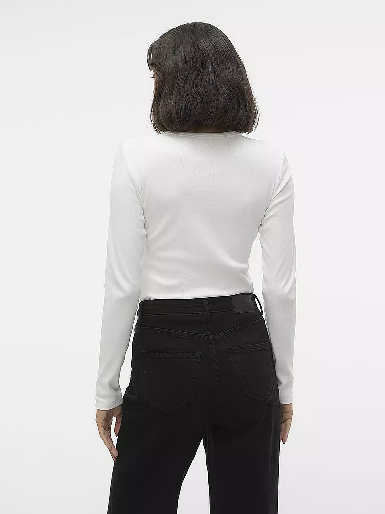 VERO MODA | Langarmshirt Slim Fit  VMCHLOE | Bianco