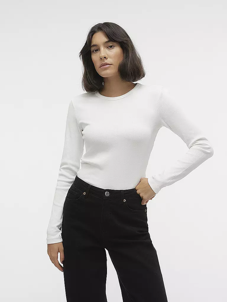 VERO MODA | Langarmshirt Slim Fit  VMCHLOE | Bianco