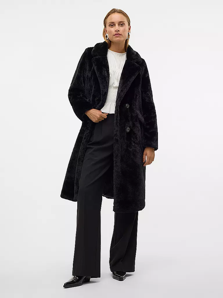 VERO MODA | Mantel in Felloptik VMSONJAELLY | Nero
