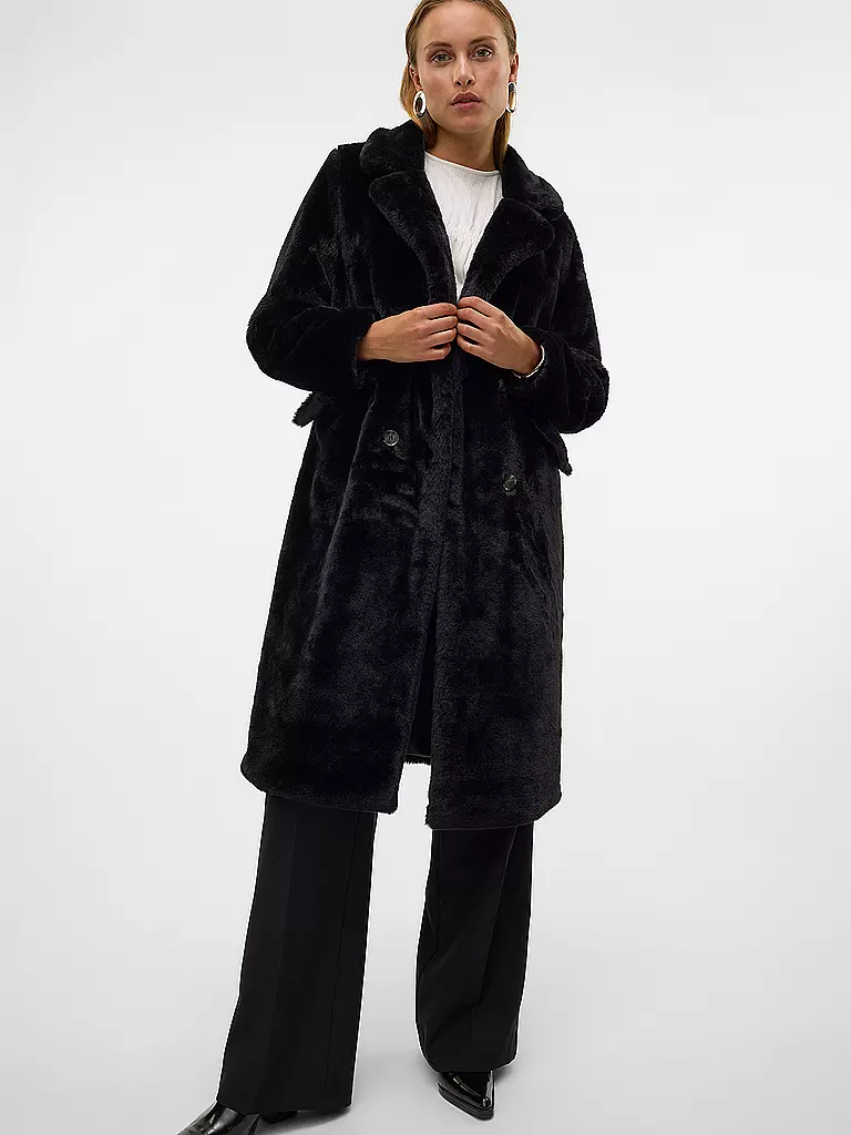 VERO MODA | Mantel in Felloptik VMSONJAELLY | Nero