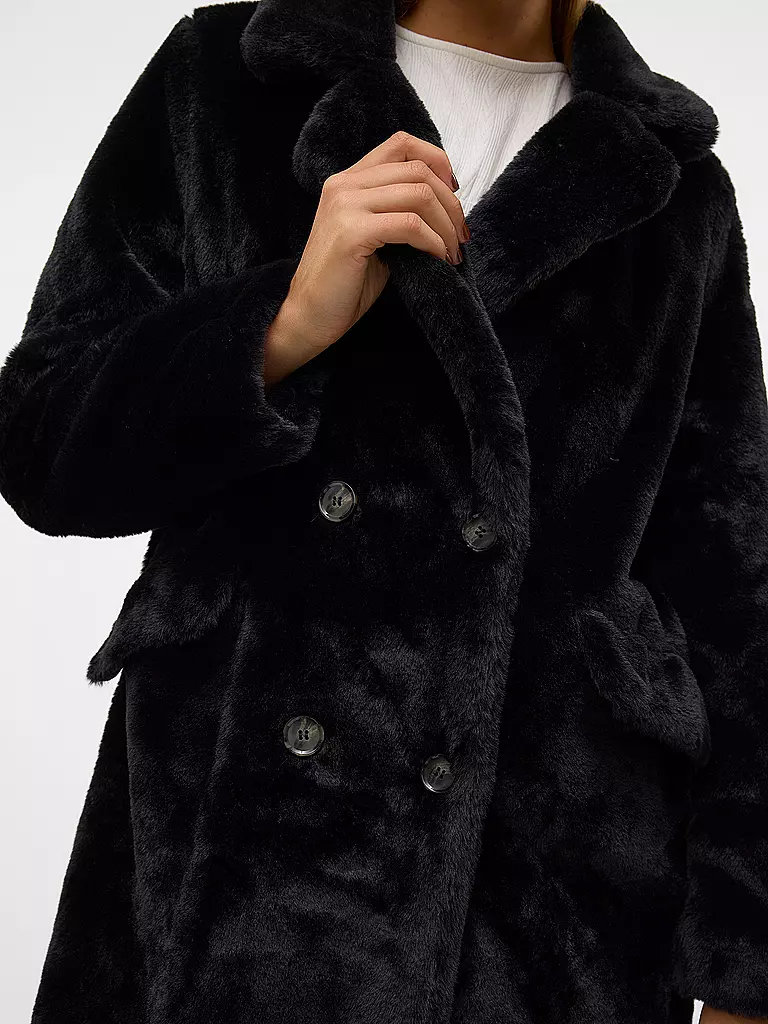 VERO MODA | Mantel in Felloptik VMSONJAELLY | Nero