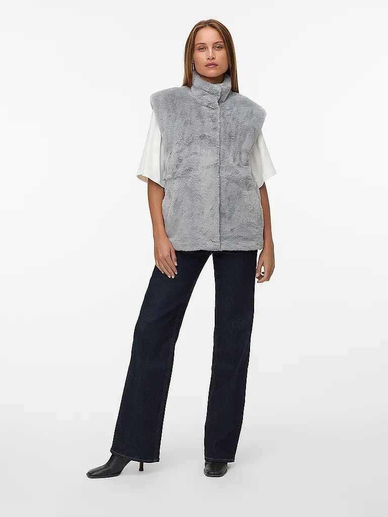 VERO MODA | Nome prodotto: Gilet in pelliccia sintetica VMSONJAPOPPY | Grigio