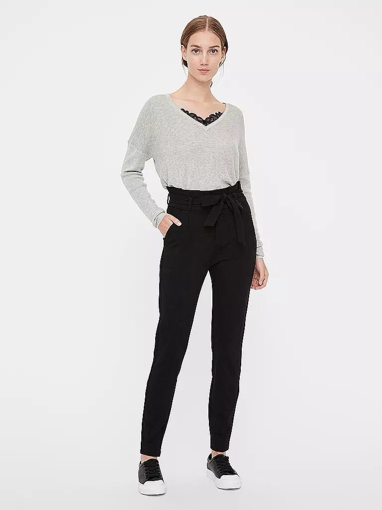 VERO MODA | Pantaloni a vita alta  Loose Fit VMEVA | Nero