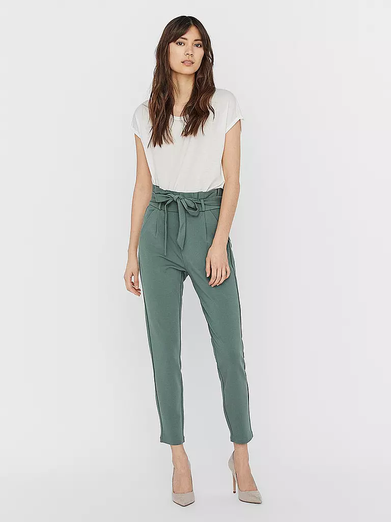 VERO MODA | Pantaloni a vita alta vestibilità ampia VMEVA | Verde