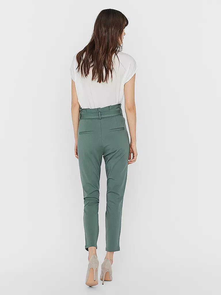 VERO MODA | Pantaloni a vita alta vestibilità ampia VMEVA | Verde