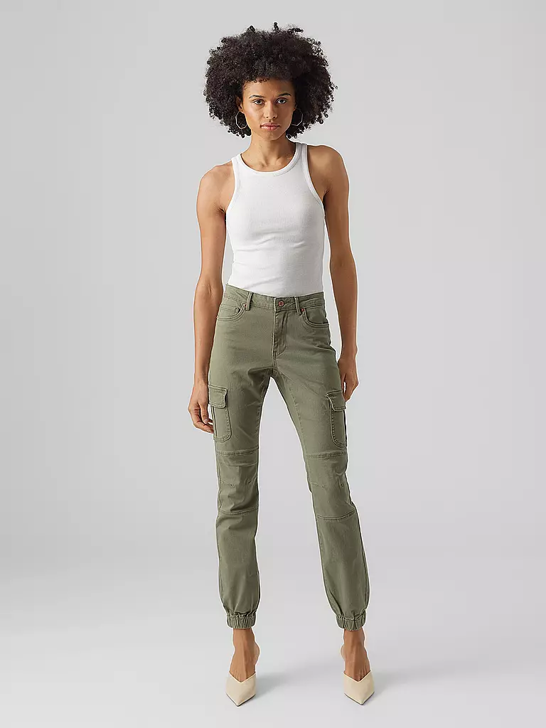 VERO MODA | Pantaloni cargo VMIVY | Oliva