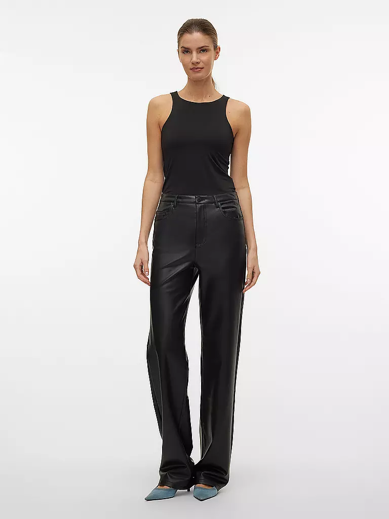 VERO MODA | Pantaloni effetto pelle VMTESSA | Nero