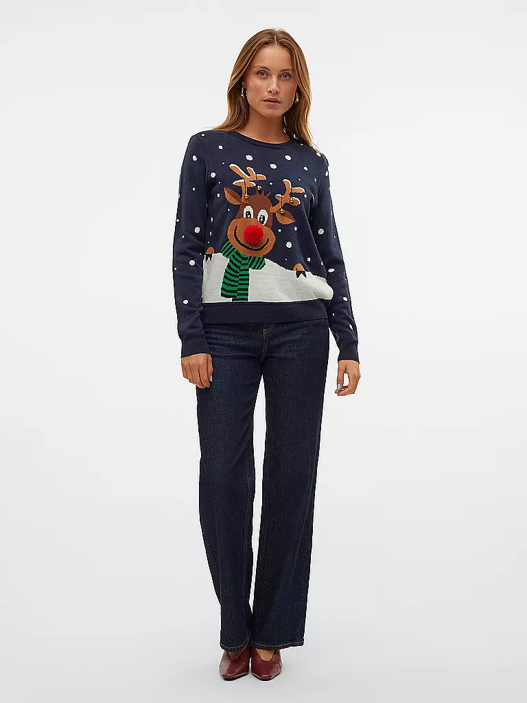 VERO MODA | Pullover  VMSNOWY DEER | Blu scuro