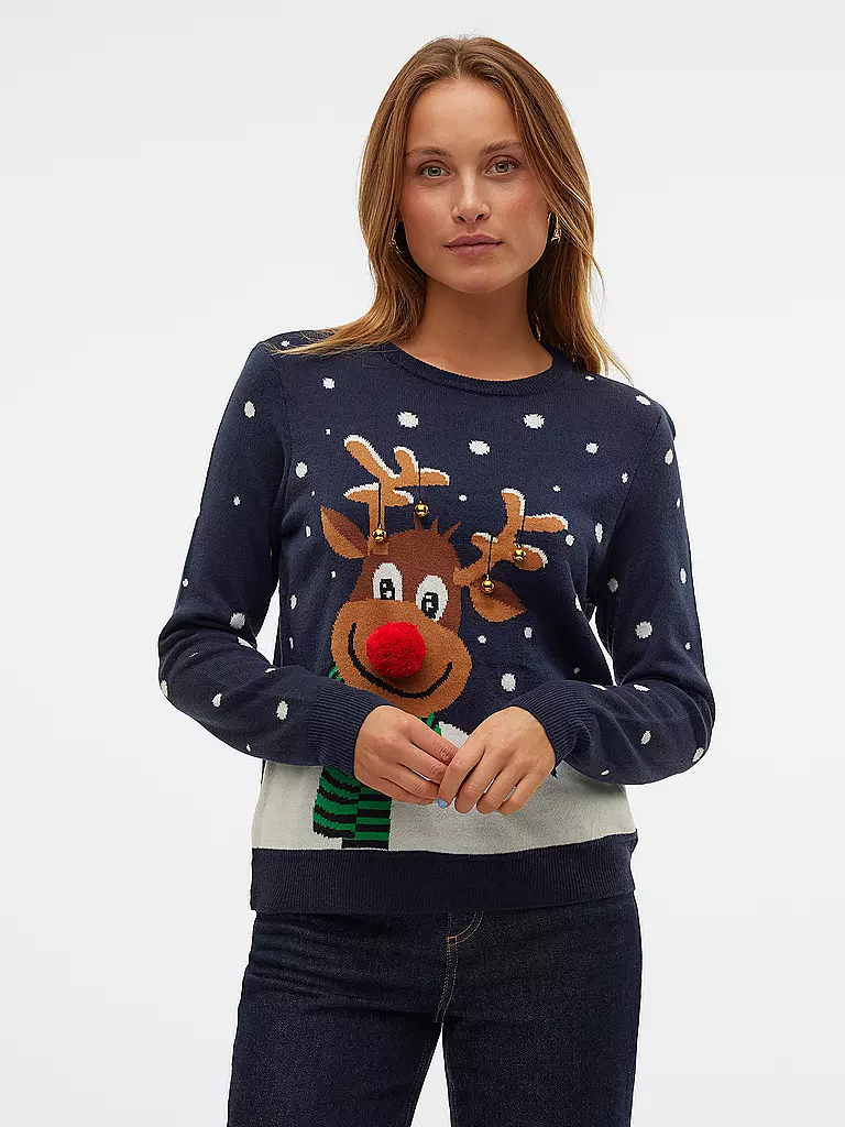 VERO MODA | Pullover  VMSNOWY DEER | Blu scuro