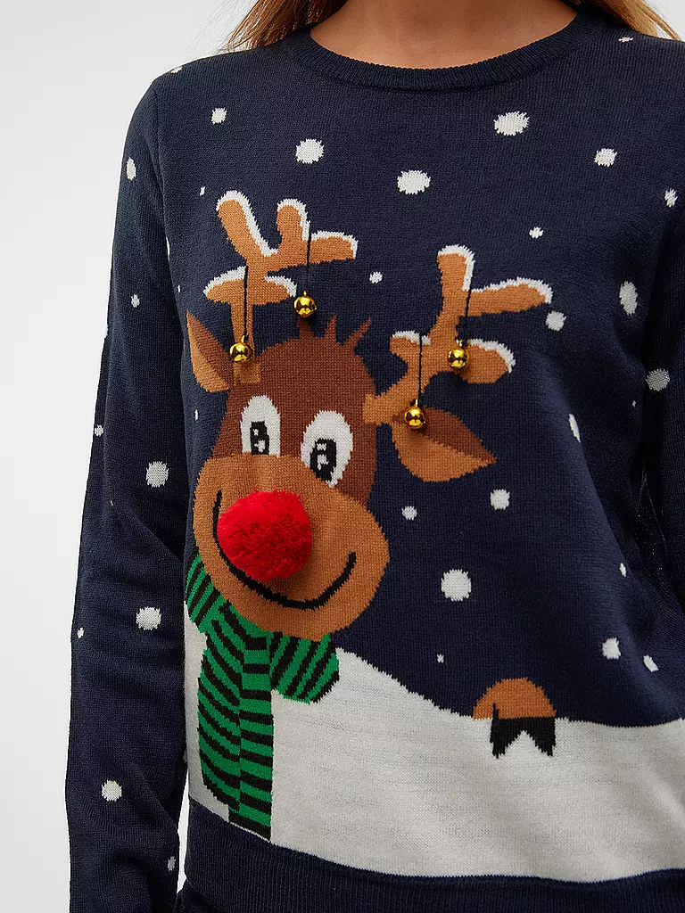 VERO MODA | Pullover  VMSNOWY DEER | Blu scuro