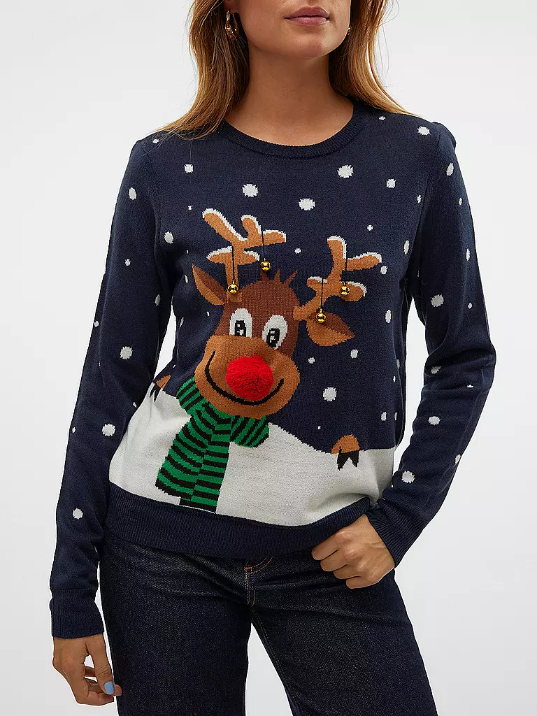 VERO MODA | Pullover  VMSNOWY DEER | Blu scuro