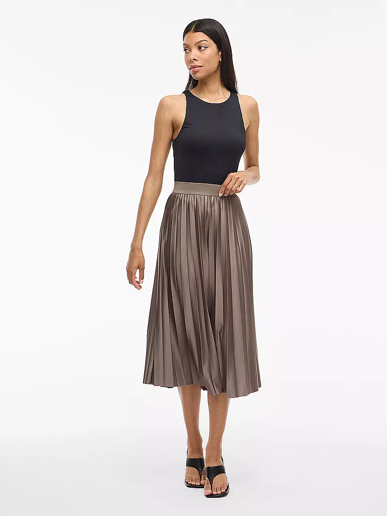 VILA | Midi skirt VINITBAN | Marrone