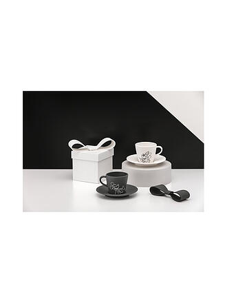 VILLEROY & BOCH | Set 4 pz. tazzina da caffè espresso con piattino MANUFACTURE-MICKEY MOUSE Nero/Bianco