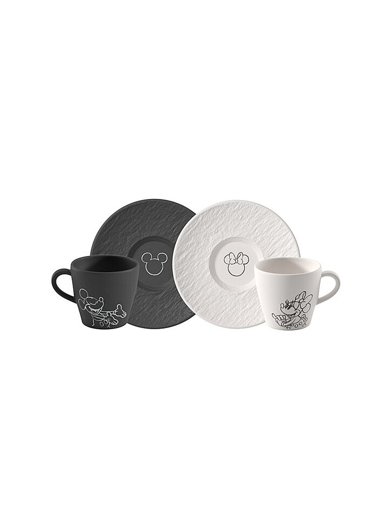 Set di 4 tazzine da caffè con piattino MANUFACTURE - MICKEY MOUSE nero