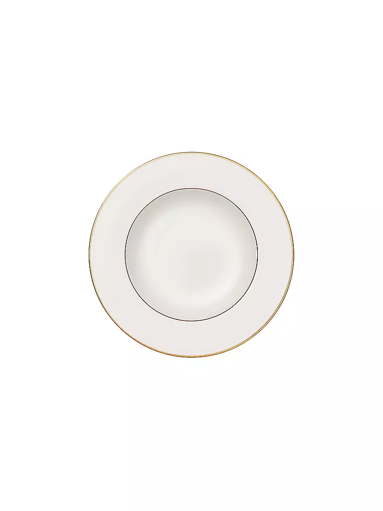 VILLEROY & BOCH SIGNATURE | Piatto fondo "Anmut Gold" 24 cm | Bianco