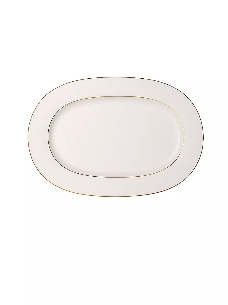 VILLEROY & BOCH SIGNATURE | Piatto ovale "Anmut Gold" 41 cm | Bianco
