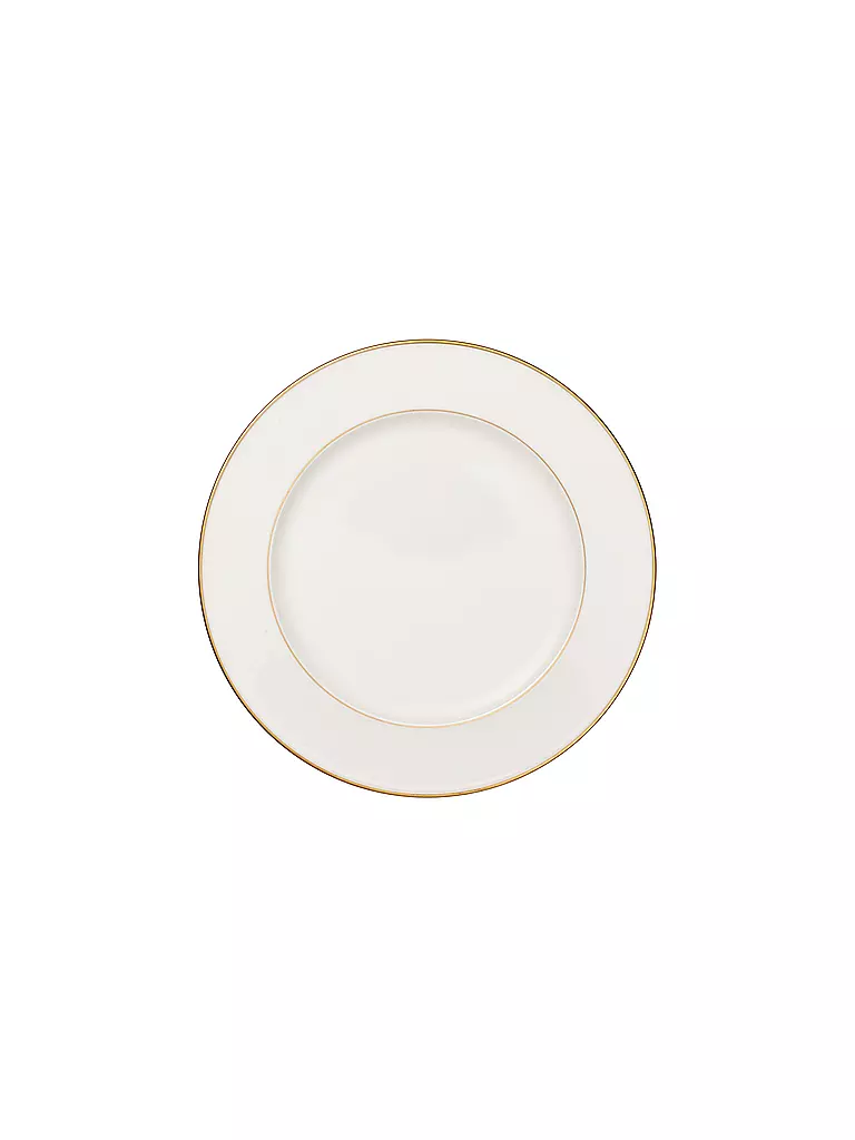 VILLEROY & BOCH SIGNATURE | Piatto rotondo piano "Anmut Gold" 32cm | Bianco