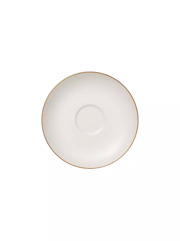 VILLEROY & BOCH SIGNATURE | Sottotazza da caffè "Anmut Gold" 15 cm | Bianco