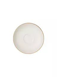 VILLEROY & BOCH SIGNATURE | Sottotazza per Moka/Espresso "Anmut Gold" 12 cm | Bianco