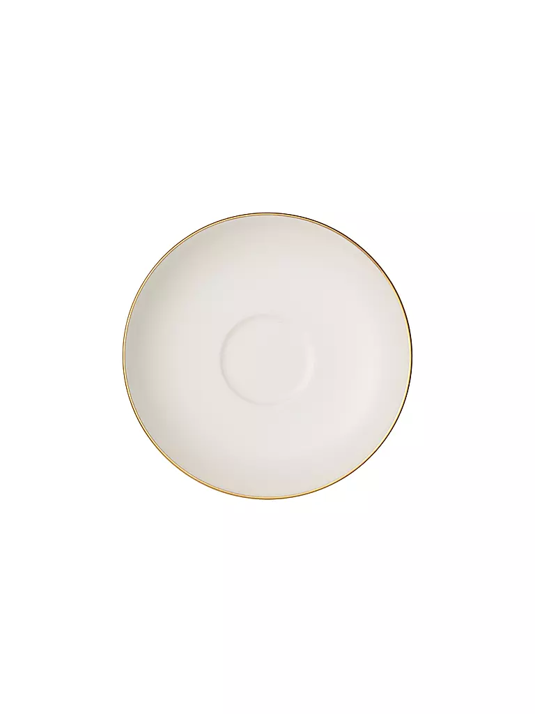 VILLEROY & BOCH SIGNATURE | Sottotazza per Moka/Espresso "Anmut Gold" 12 cm | Bianco