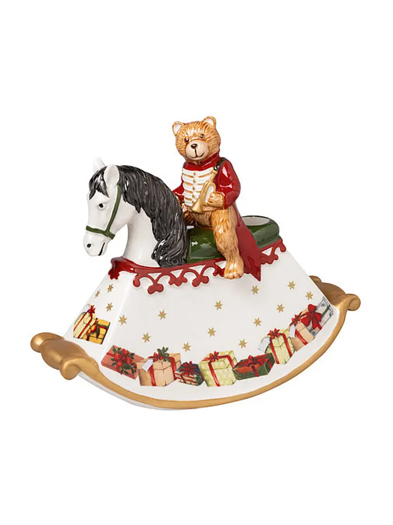 VILLEROY & BOCH | Decorazione natalizia cavallo a dondolo Toy's Delight 21,5x9x17cm | Multicolore