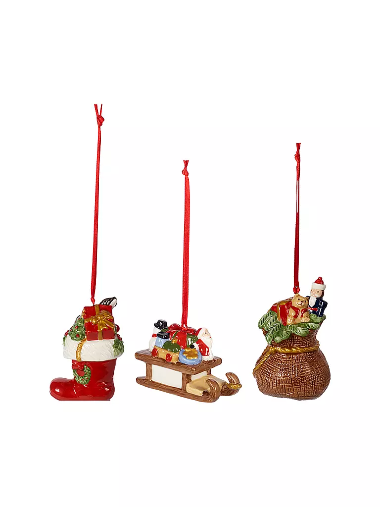 VILLEROY & BOCH | Decorazioni natalizie Nostalgic Ornaments - Ornamenti Regali 6,3 cm | Multicolore