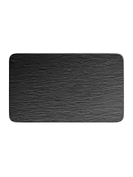 VILLEROY & BOCH | Piatto rettangolare Manufacture Rock 28x17 cm | Nero