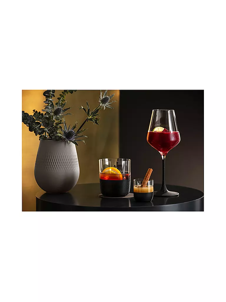 VILLEROY & BOCH | Set di 4 bicchieri da whisky MANUFACTURE ROCK 250ml | Nero