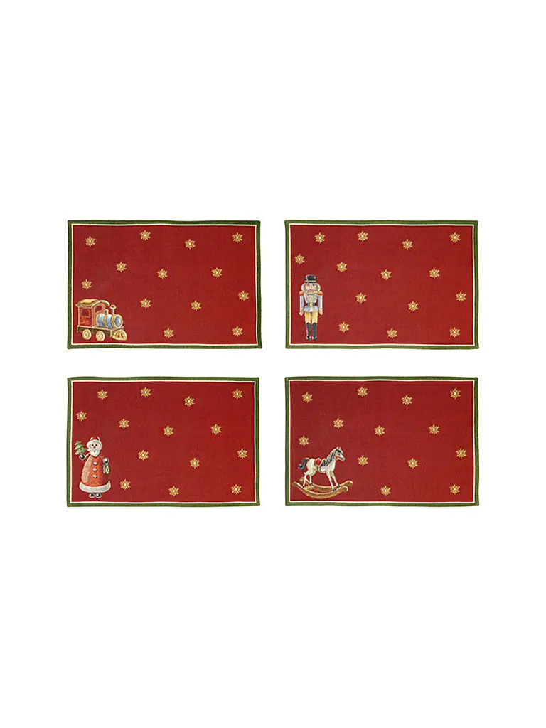 VILLEROY & BOCH | Set di 4 sottopiatti 32x48 cm Toy's Delight | Rosso scuro