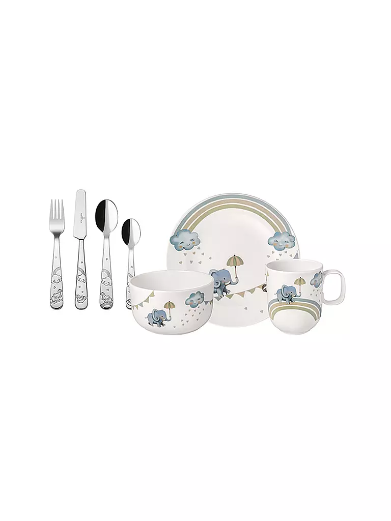 VILLEROY & BOCH | Set di stoviglie per bambini da 7 pezzi Walk Like An Elephant | Beige
