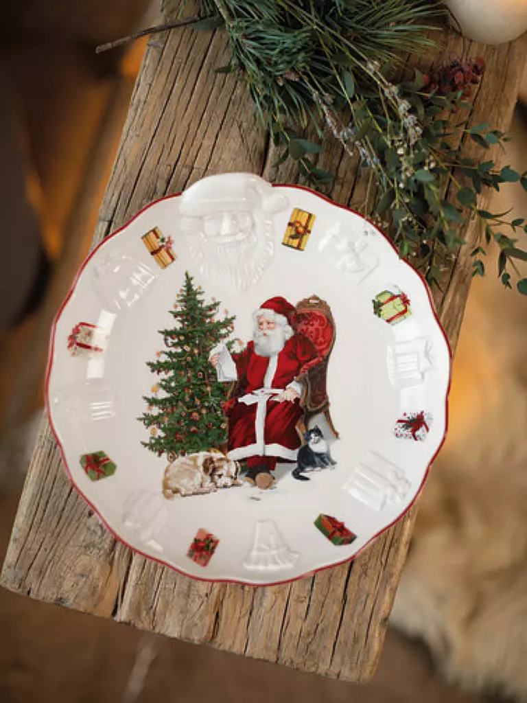 VILLEROY & BOCH | Toy's Fantasy Ciotola con rilievo di Babbo Natale, 24x25x4,6 cm | Multicolore